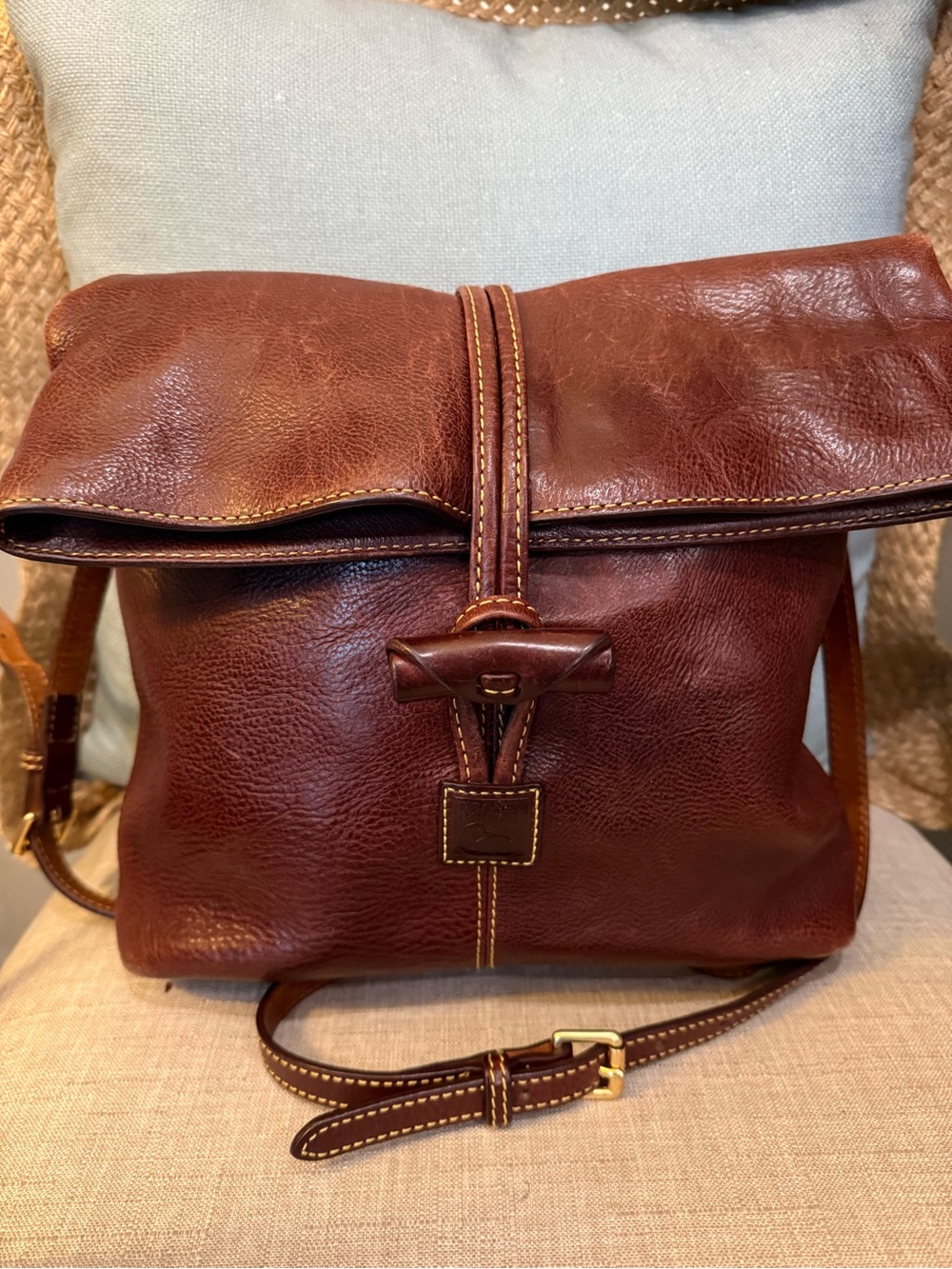 Dooney & Bourke Florentine Toggle Crossbody Bag in Chestnut